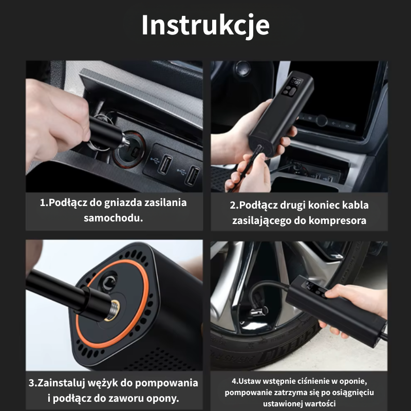 Pangadżet AirForce™ Mini Kompresor Samochodowy 12V